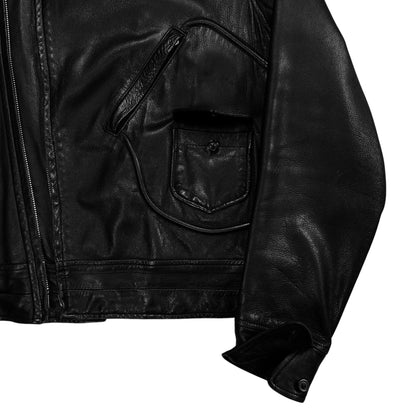 Maison Martin Margiela Flap Pocket Biker Deer Leather Jacket - AW06