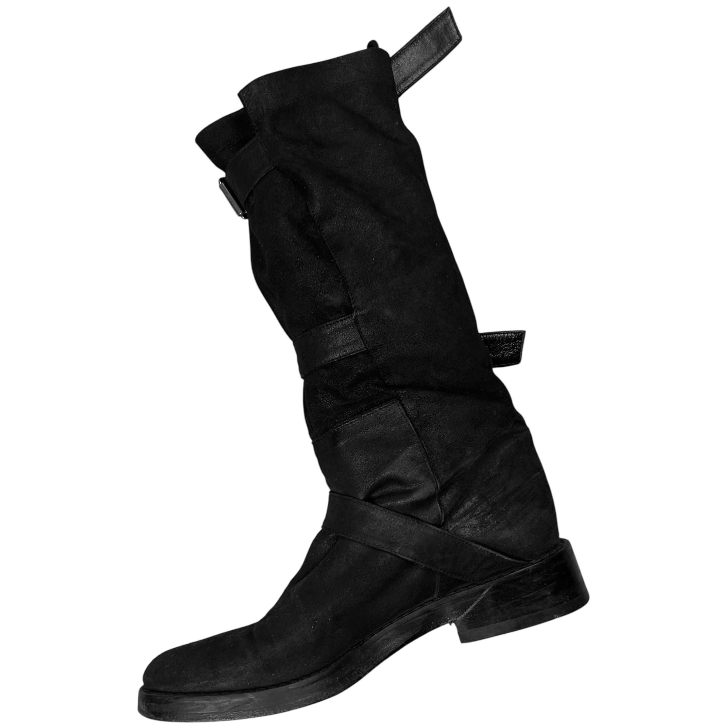 Ann Demeulemeester Triple Belt Pirate Boots - SS03 – Vertical Rags