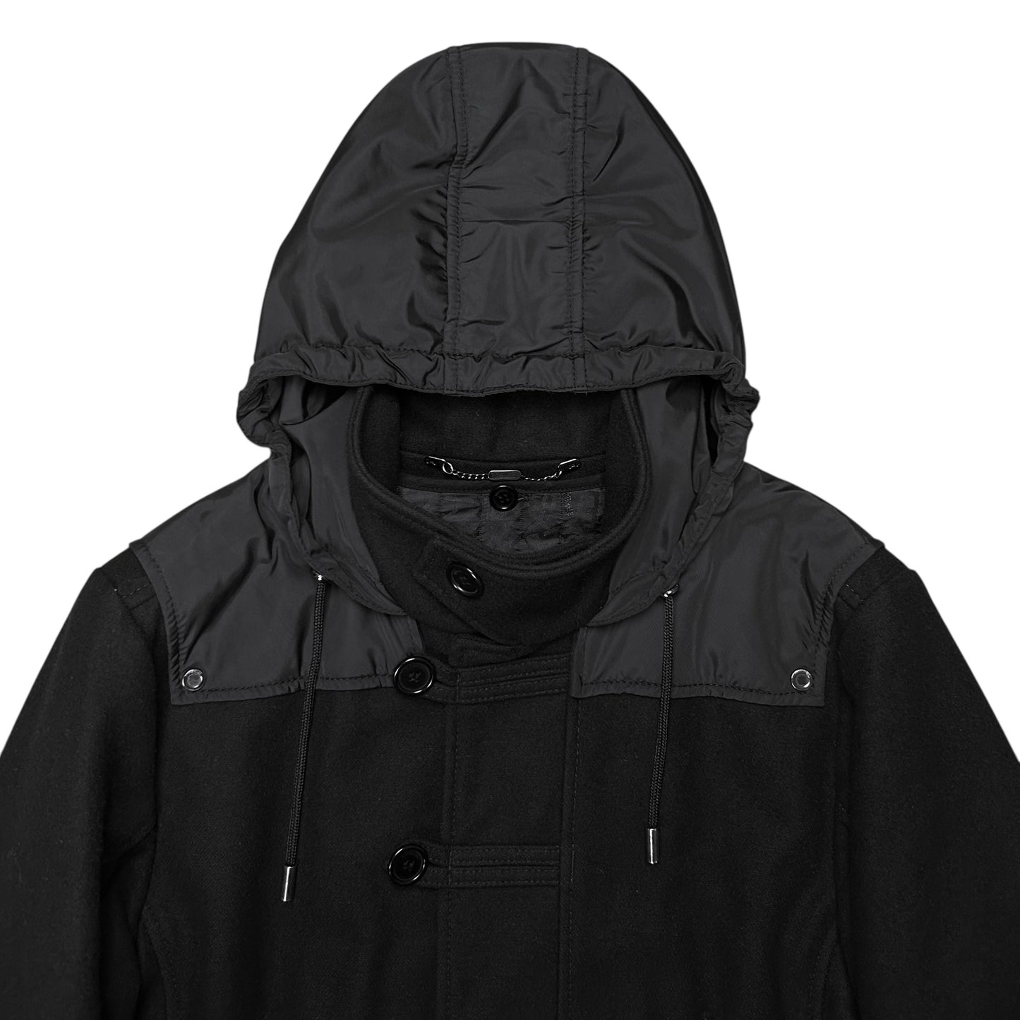 Dirk Bikkembergs Nylon Hood Duffle Wool Parka - AW10