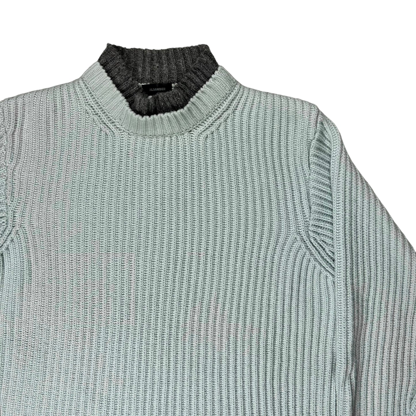 Jil Sander Double Layered Mockneck Silk Cashmere Sweater - SS12