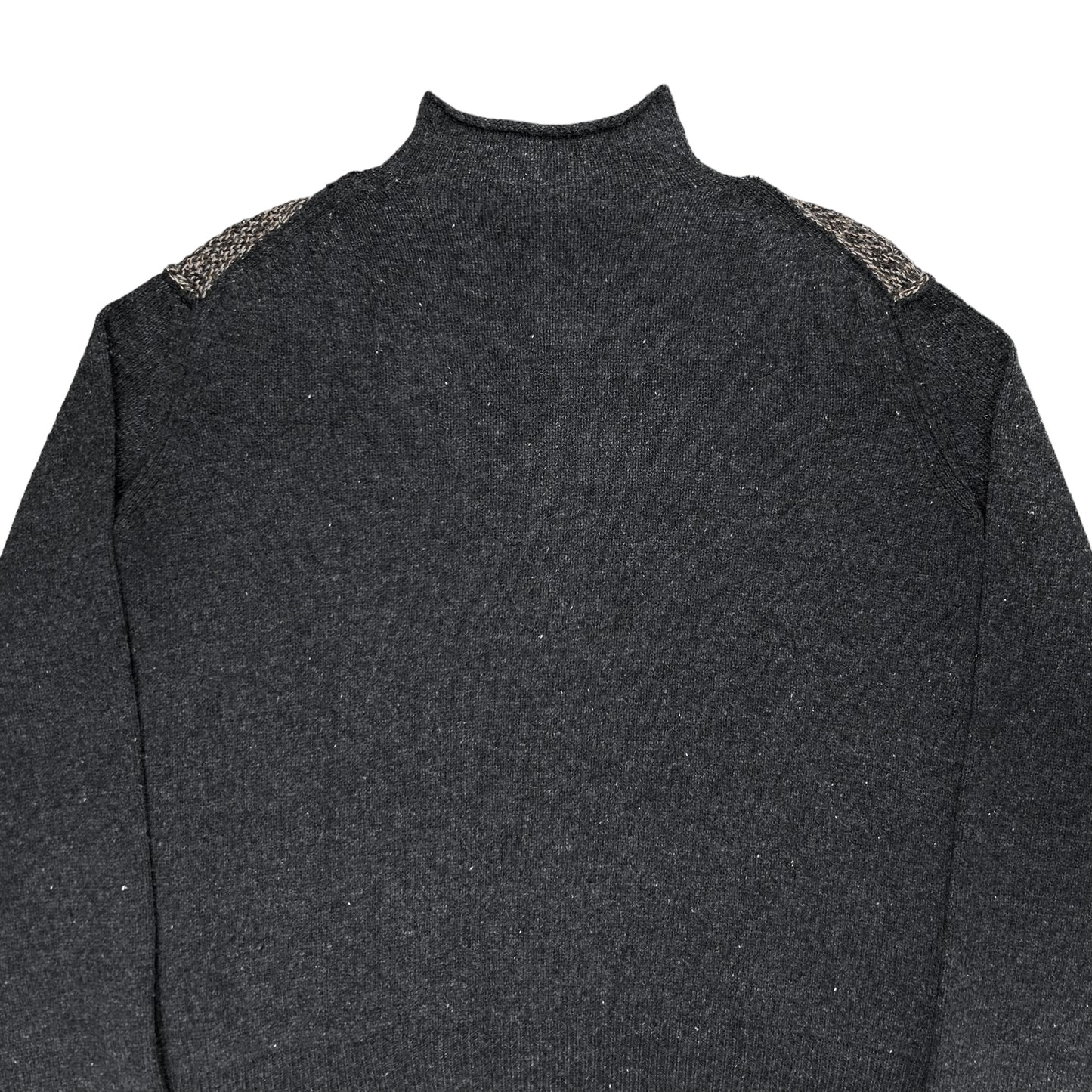 Y’s Yohji Yamamoto Contrast Panel Knit Cardigan