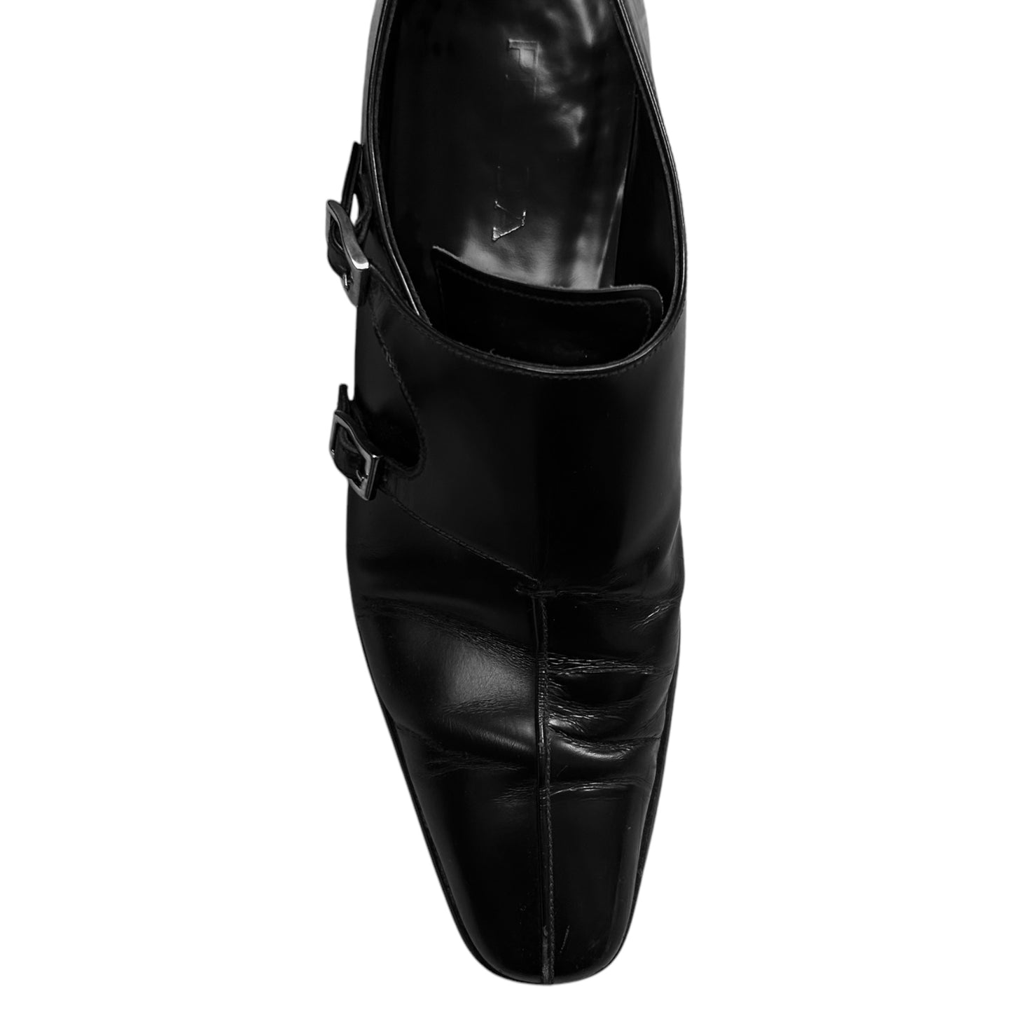 Prada Double Monk Strap Apron Seam Derbies