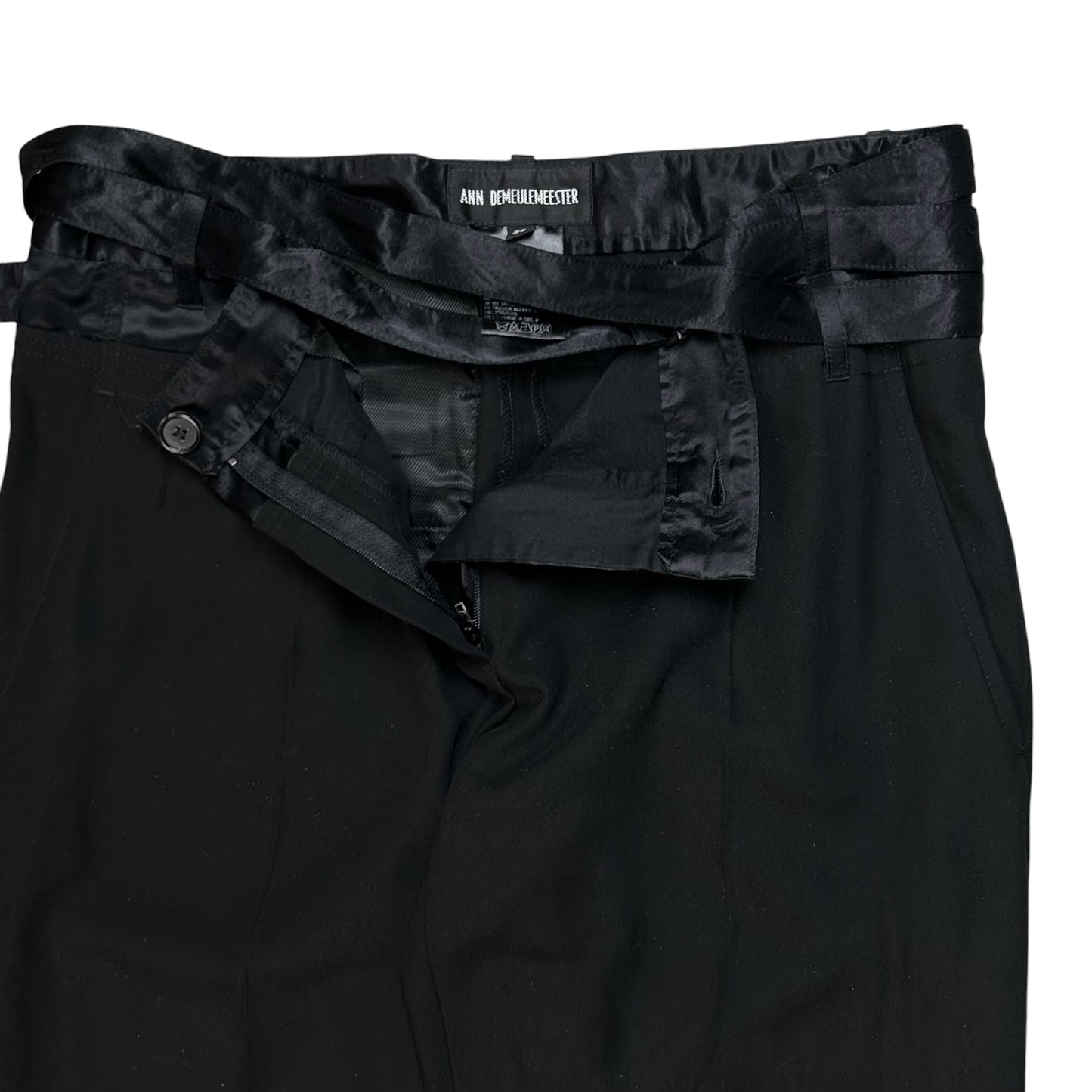 Ann Demeulemeester Dual Waistband Bondage Belt Trousers - AW04