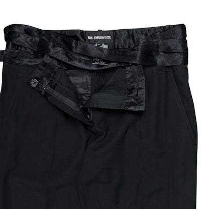 Ann Demeulemeester Dual Waistband Bondage Belt Trousers - AW04