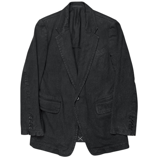 Y‘s by Yohji Yamamoto Sharp Speckled Denim Blazer