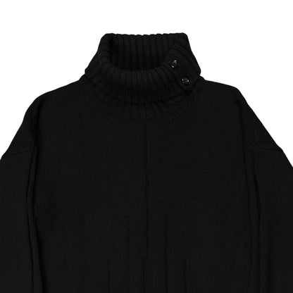 Jil Sander Aymmetric Button Collar Knit Sweater