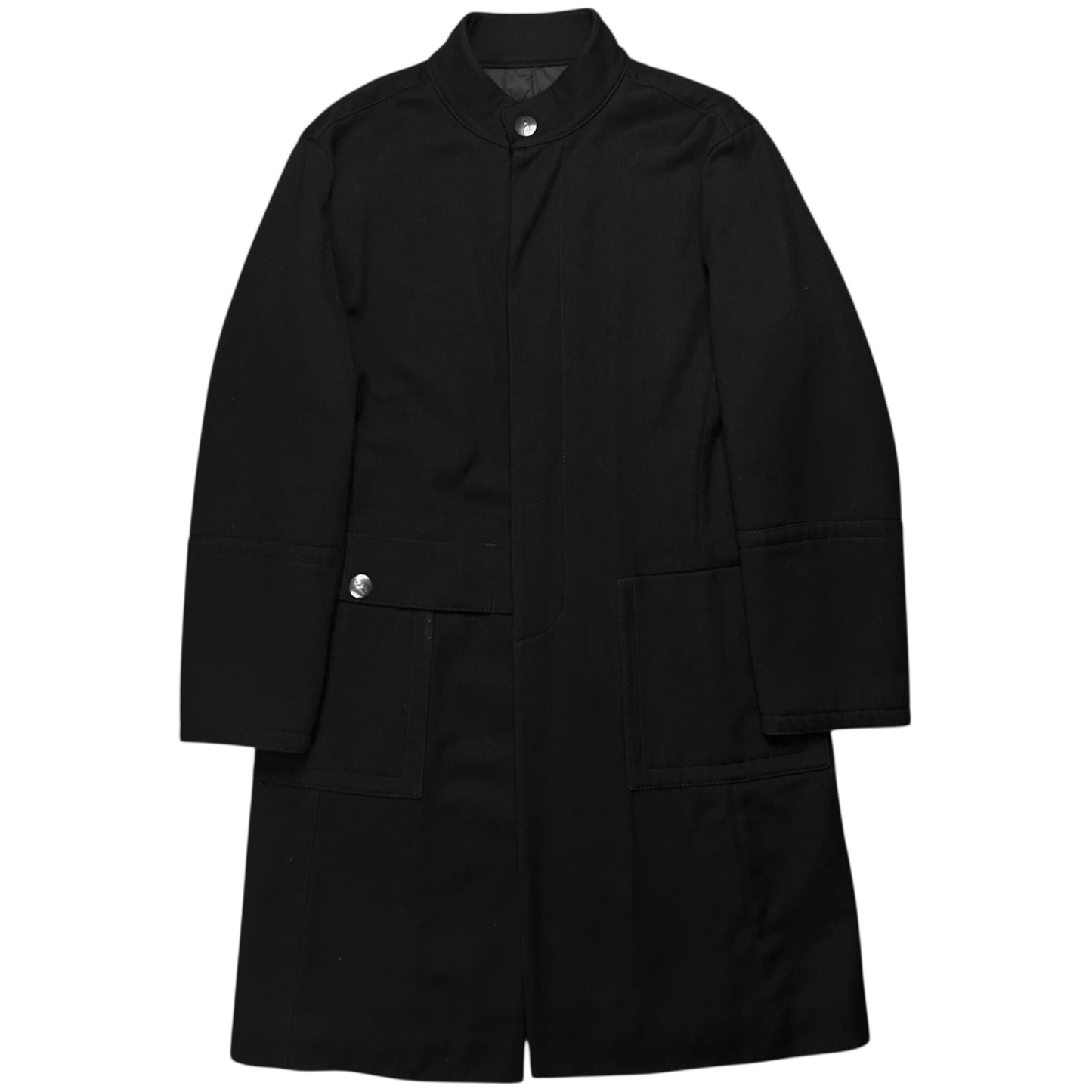 Dirk Bikkembergs Stealth Snap Pocket Wool Coat