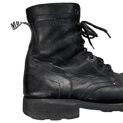 Dirk Bikkembergs Grained Combat Boots