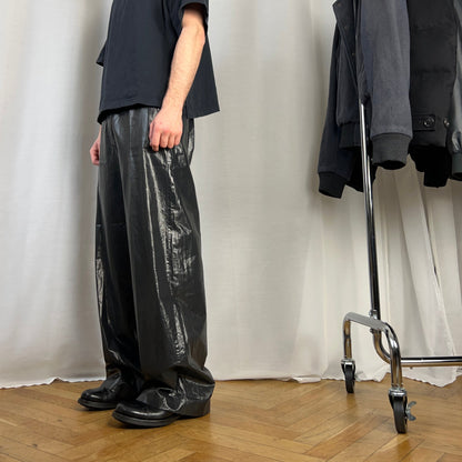 MM6 Maison Margiela Dyed Leather Look Pants - AW22