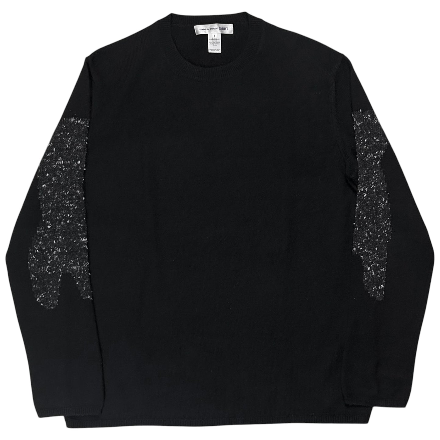 Comme des Garcons Shirt Intarsia Sleeve Sweater - AW19