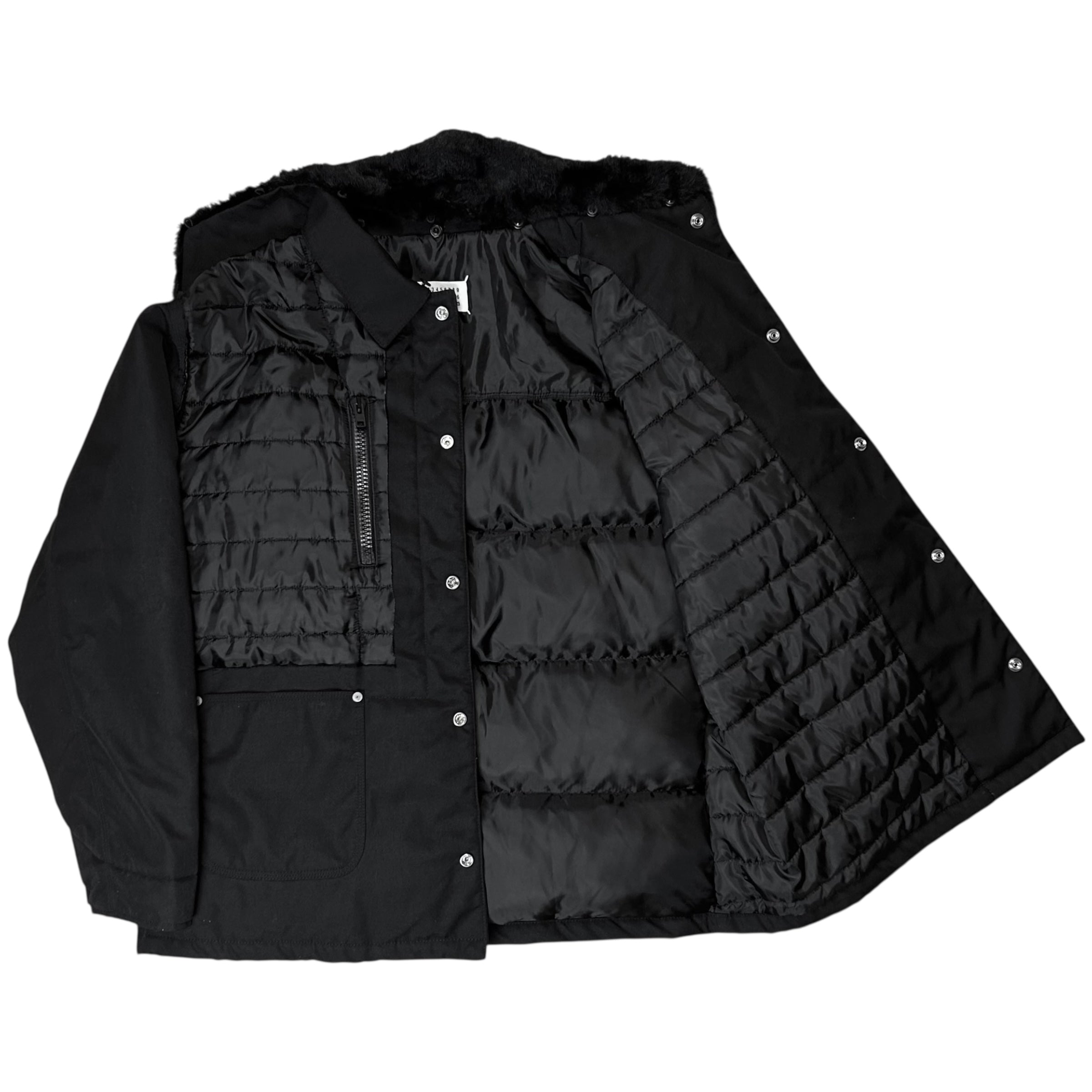 Maison Margiela Reversible Deconstructed Quilted Faux Fur Jacket