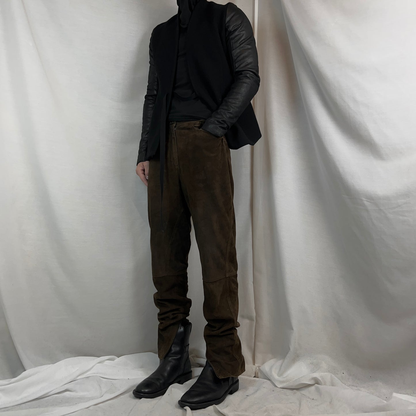 Jil Sander Suede Biker Pants - AW98