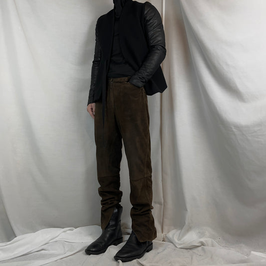 Jil Sander Suede Biker Pants - AW98