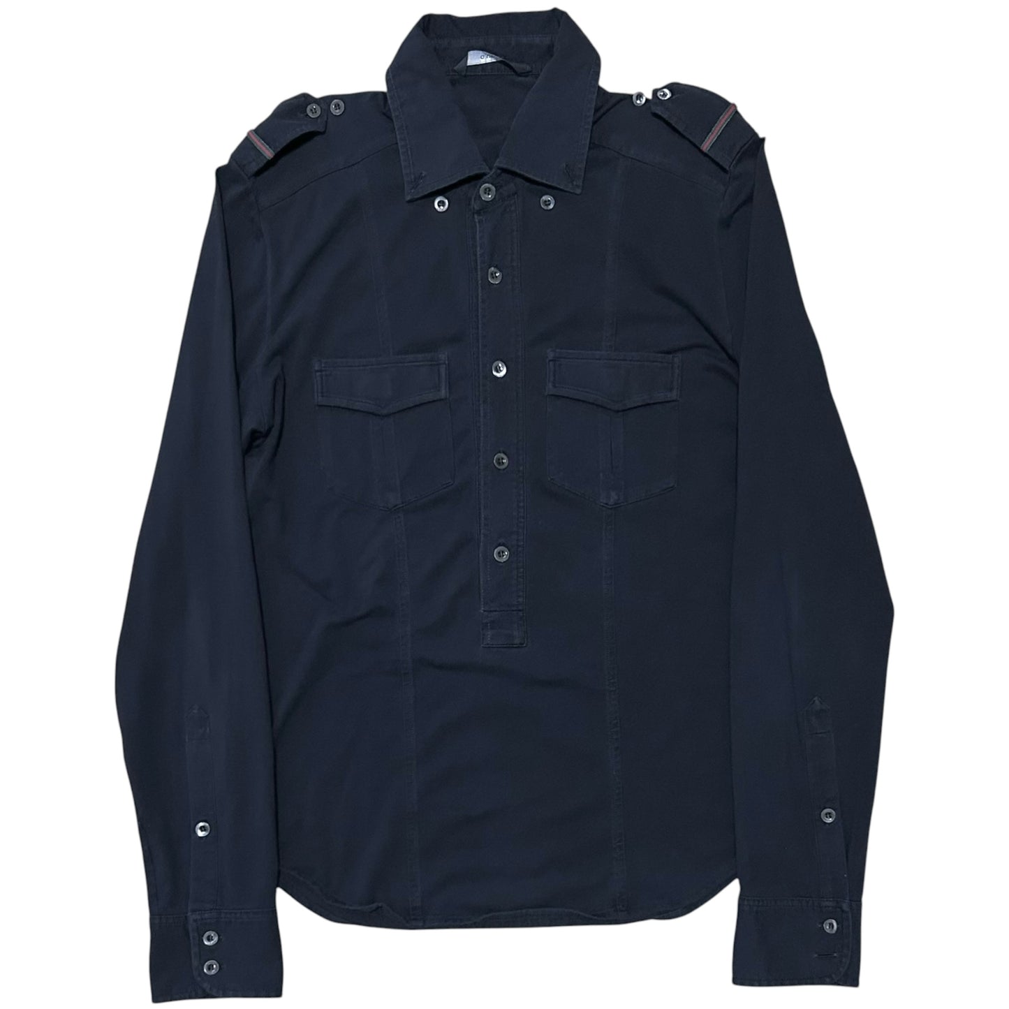 Gucci by Tom Ford Military Half Placket Shirt - 90s