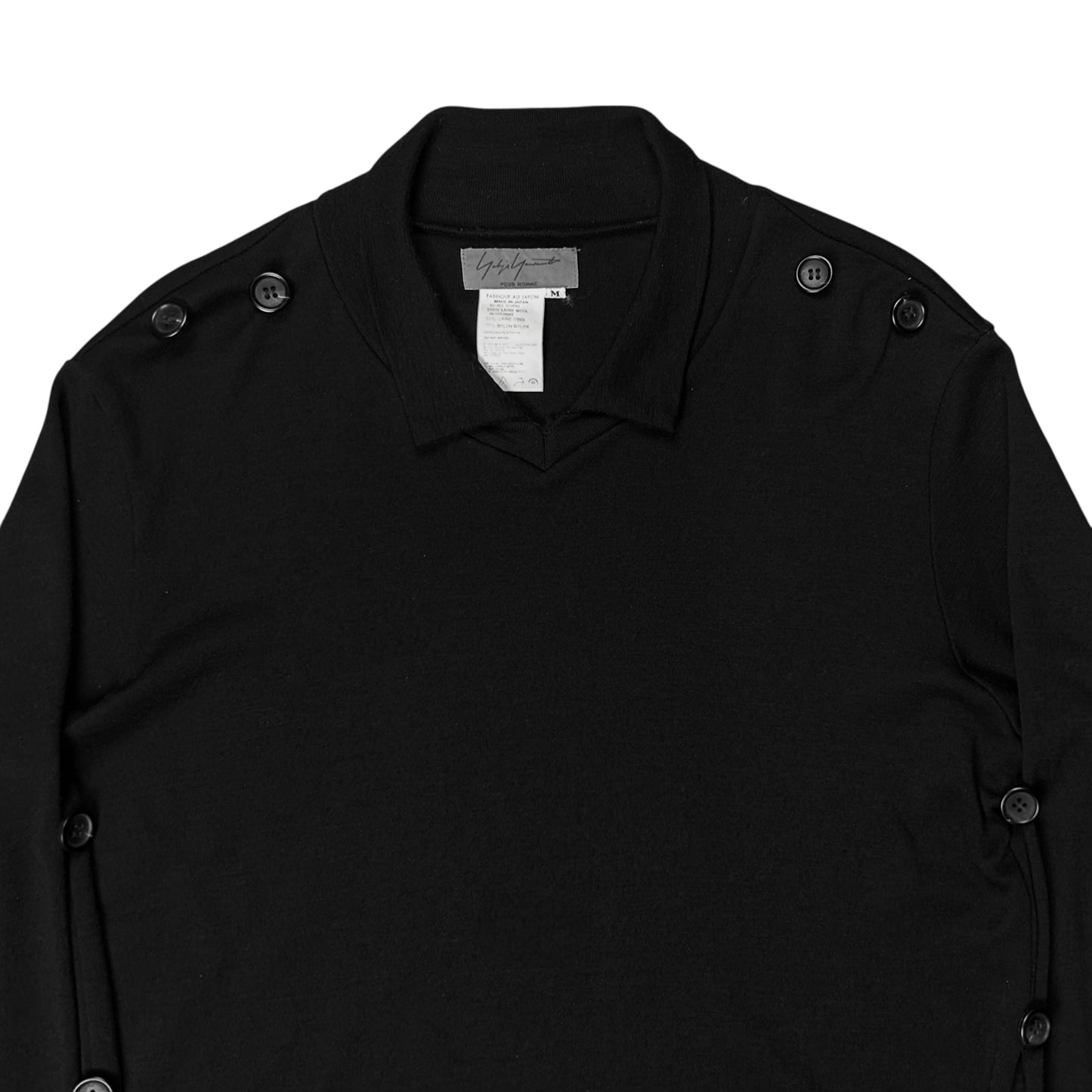 Yohji Yamamoto Pour Homme Deconstructed Button Layer Sweater - AW97