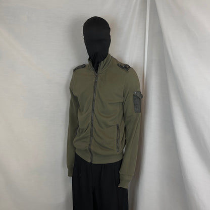 Dirk Bikkembergs Leather Strap Military Zip Sweater - SS09