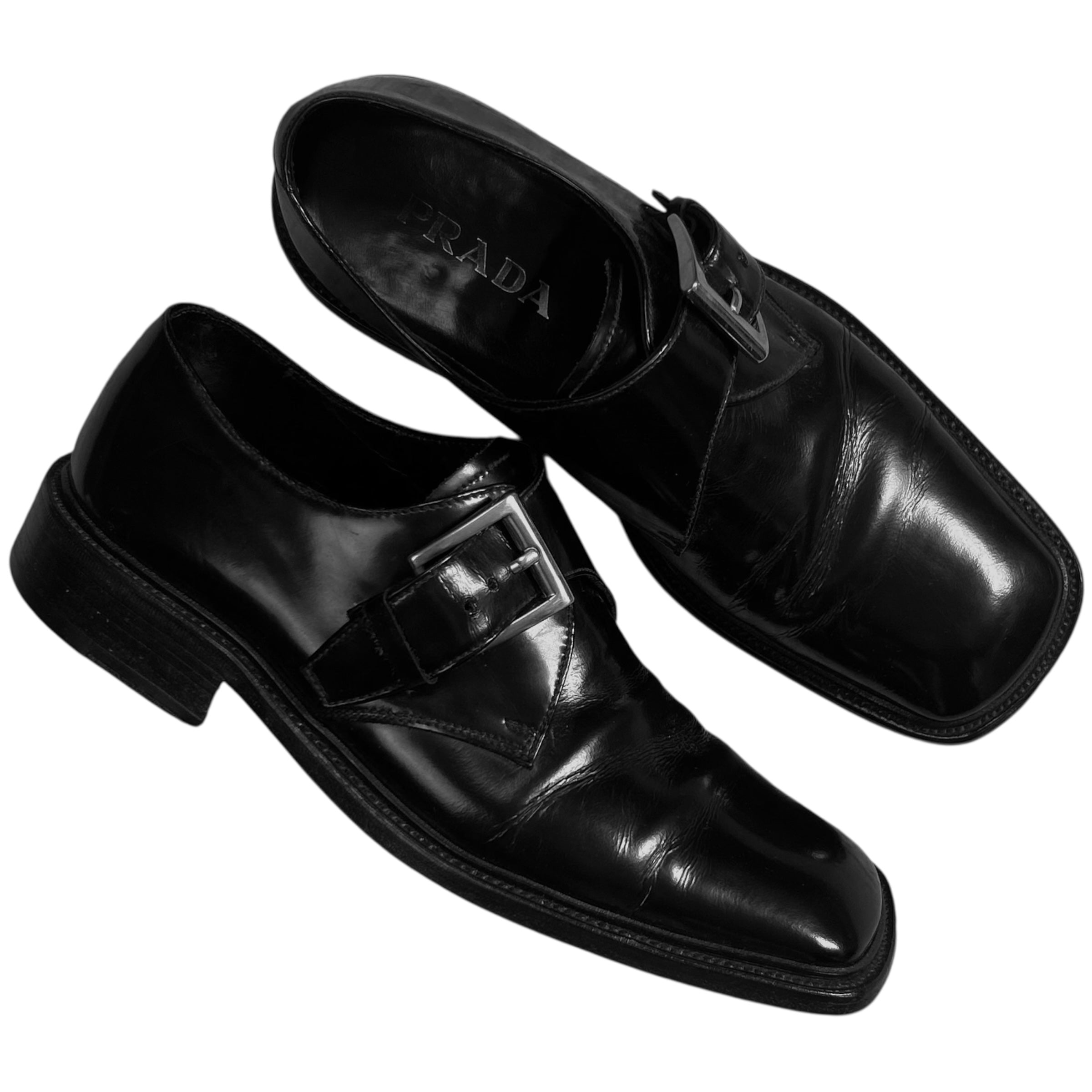 Prada Squared Monk Strap Derbies – Vertical Rags