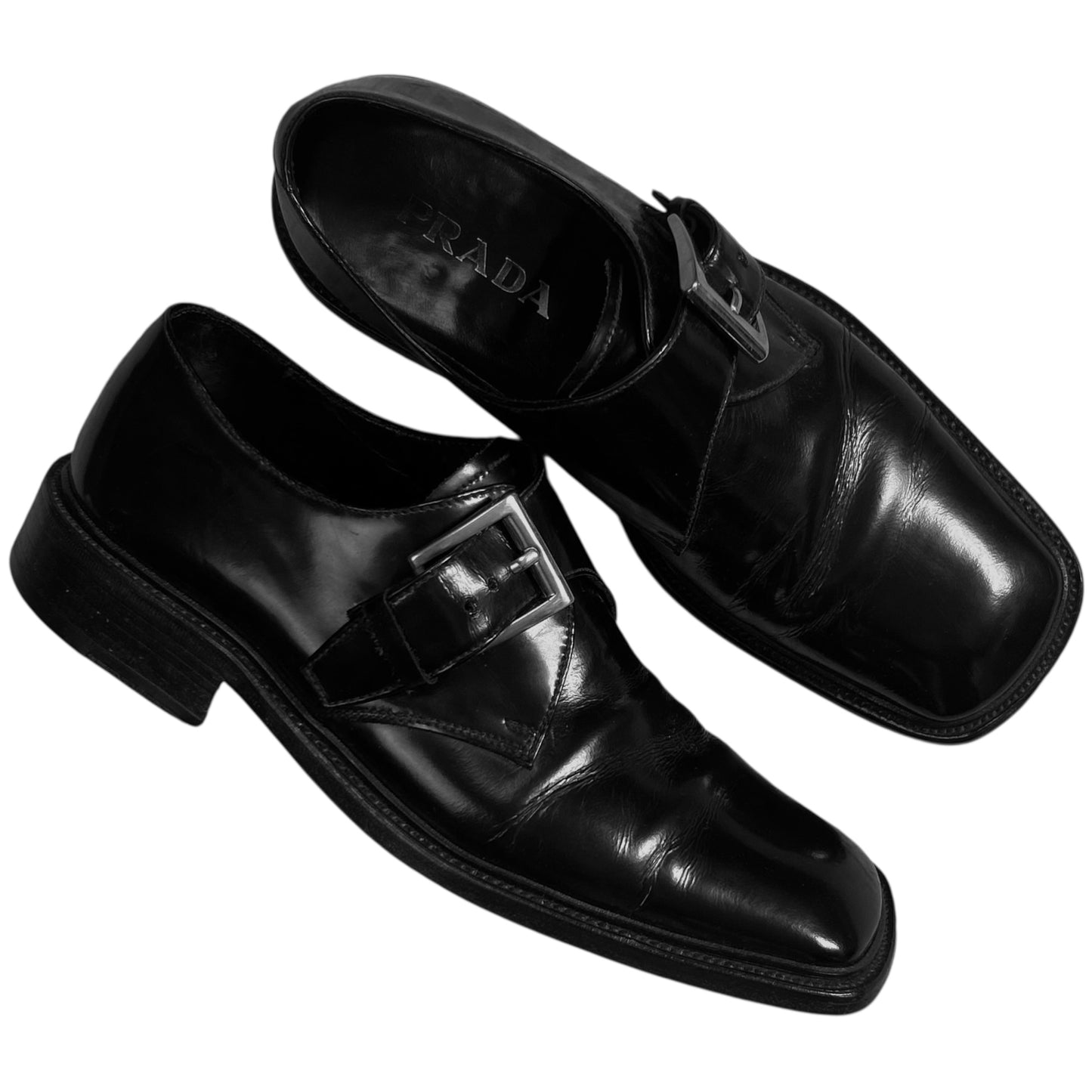 Prada Squared Monk Strap Derbies