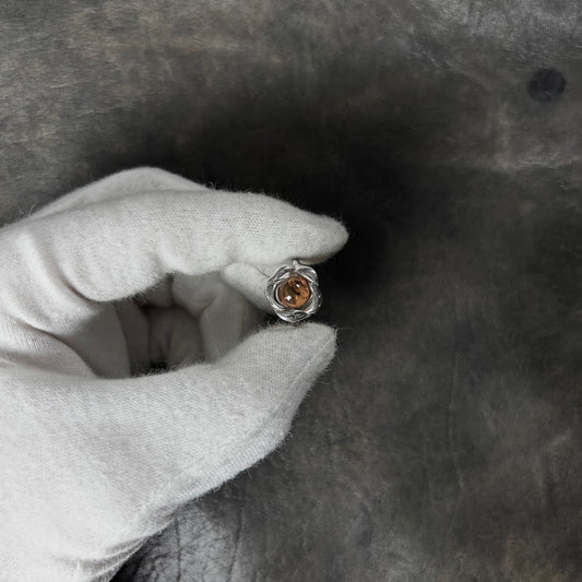 Circular Amber Stone Ring