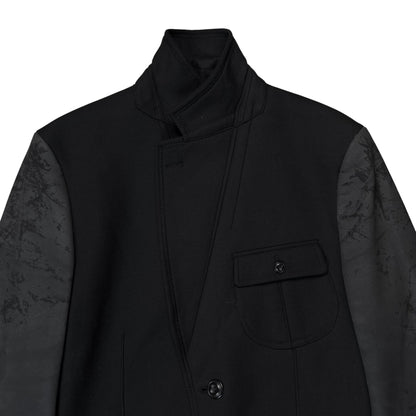 Junya Watanabe Man Comme des Garcons Blistered Leather Sleeve Blazer - AW16
