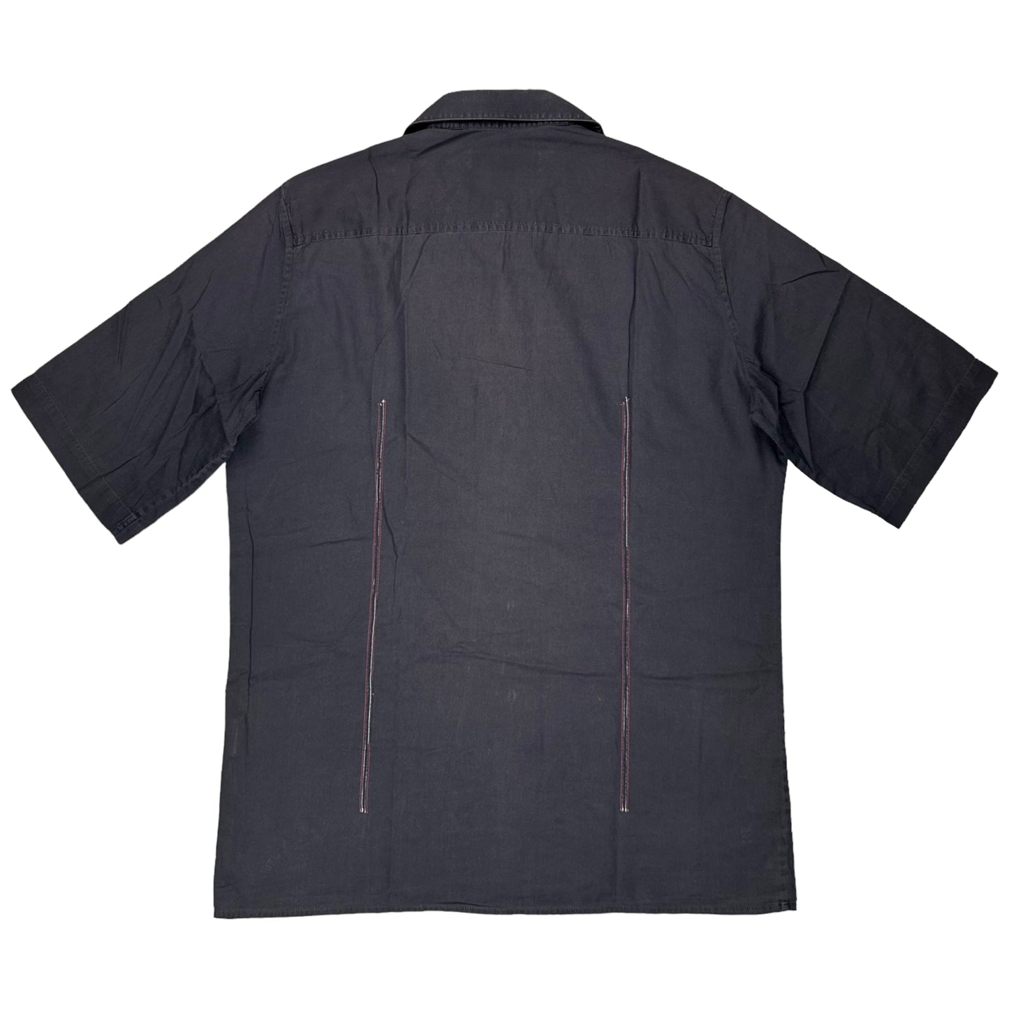 Raf Simons Embroidered Lines Bowling Shirt - SS07
