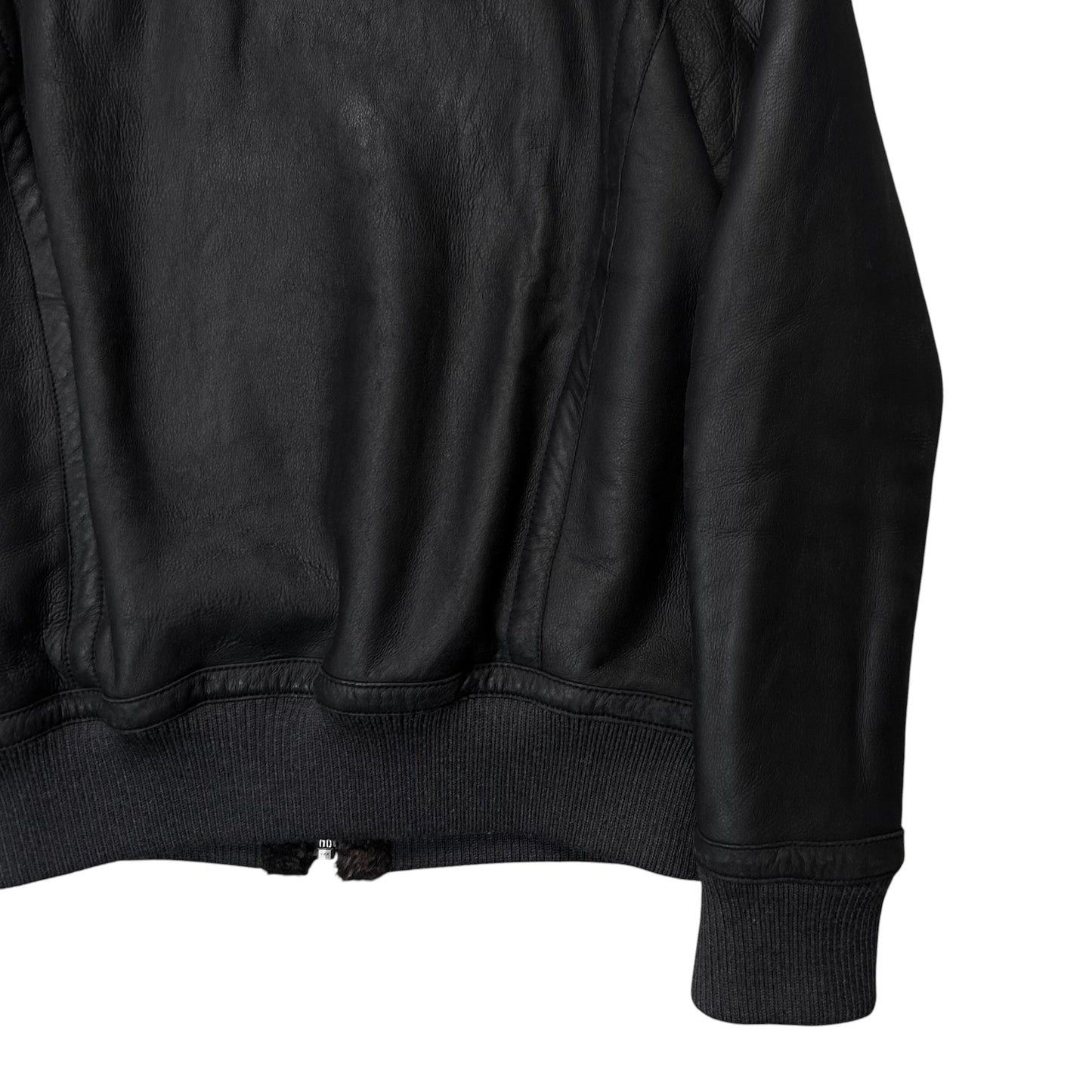 Dirk Bikkembergs Hooded Faux Fur Lined Leather Jacket - AW10