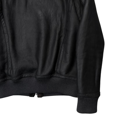 Dirk Bikkembergs Hooded Faux Fur Lined Leather Jacket - AW10