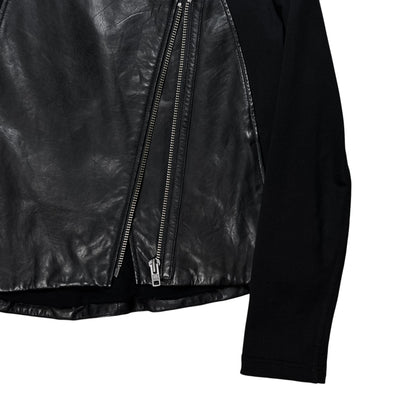 Helmut Lang Asymmetric Panel Leather Jacket - AW11