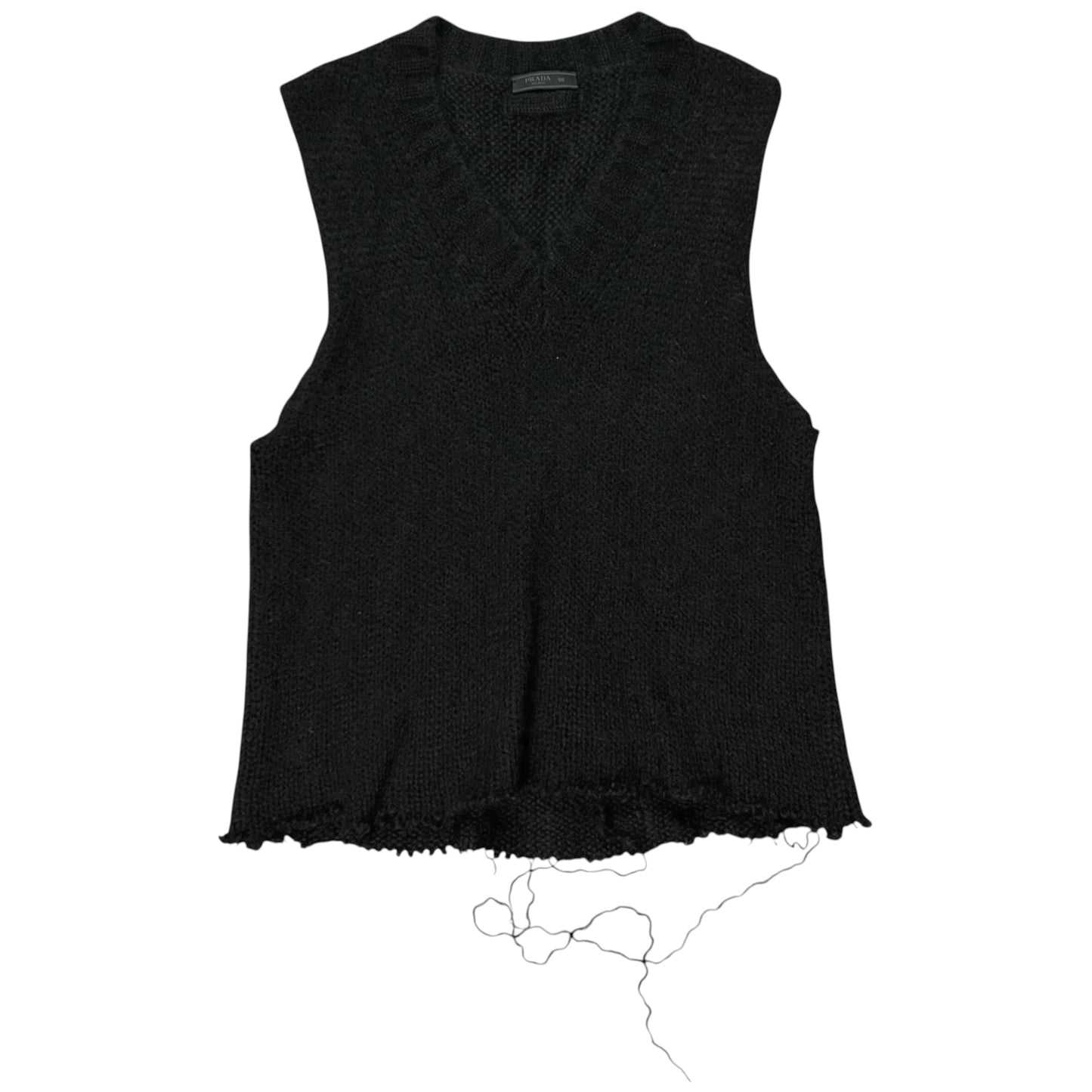 Prada Distressed Mohair Knit Vest - SS16