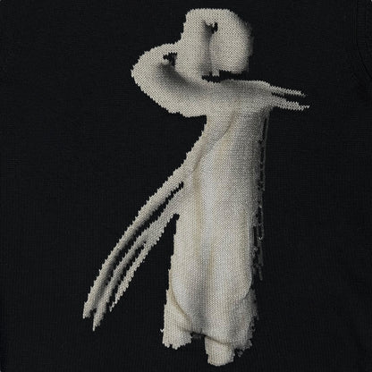 Yohji Yamamoto Pour Homme Girl Intarsia Knit Sweater  - AW18