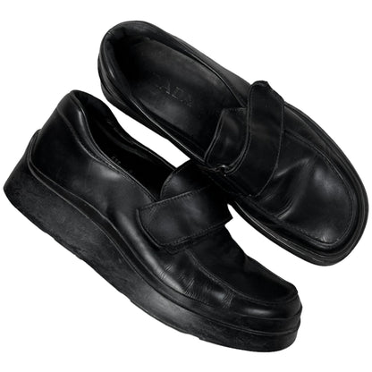 Prada Chunky Velcro Strap Derbies Black