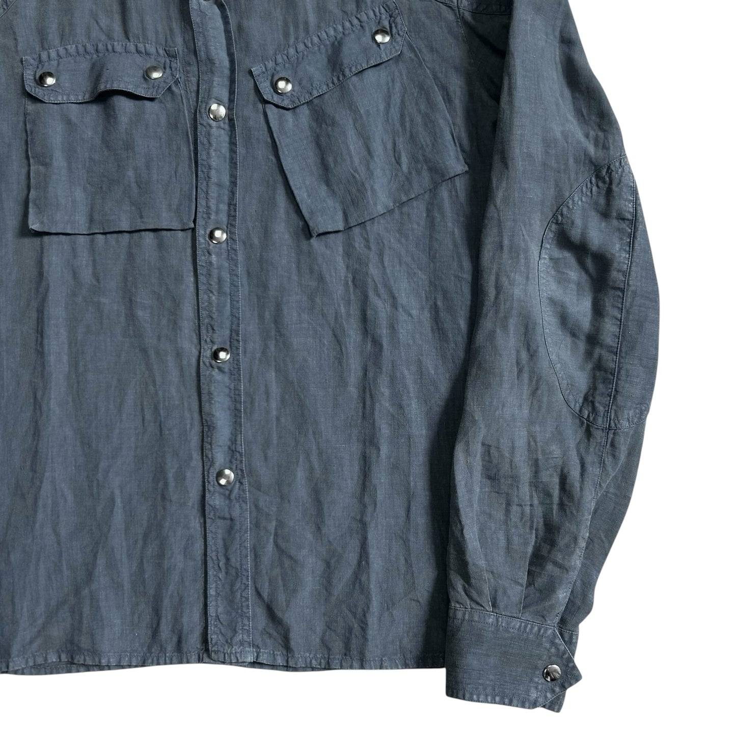 Balenciaga Belt Collar Linen Work  Shirt - SS05