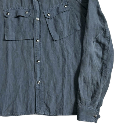 Balenciaga Belt Collar Linen Work  Shirt - SS05