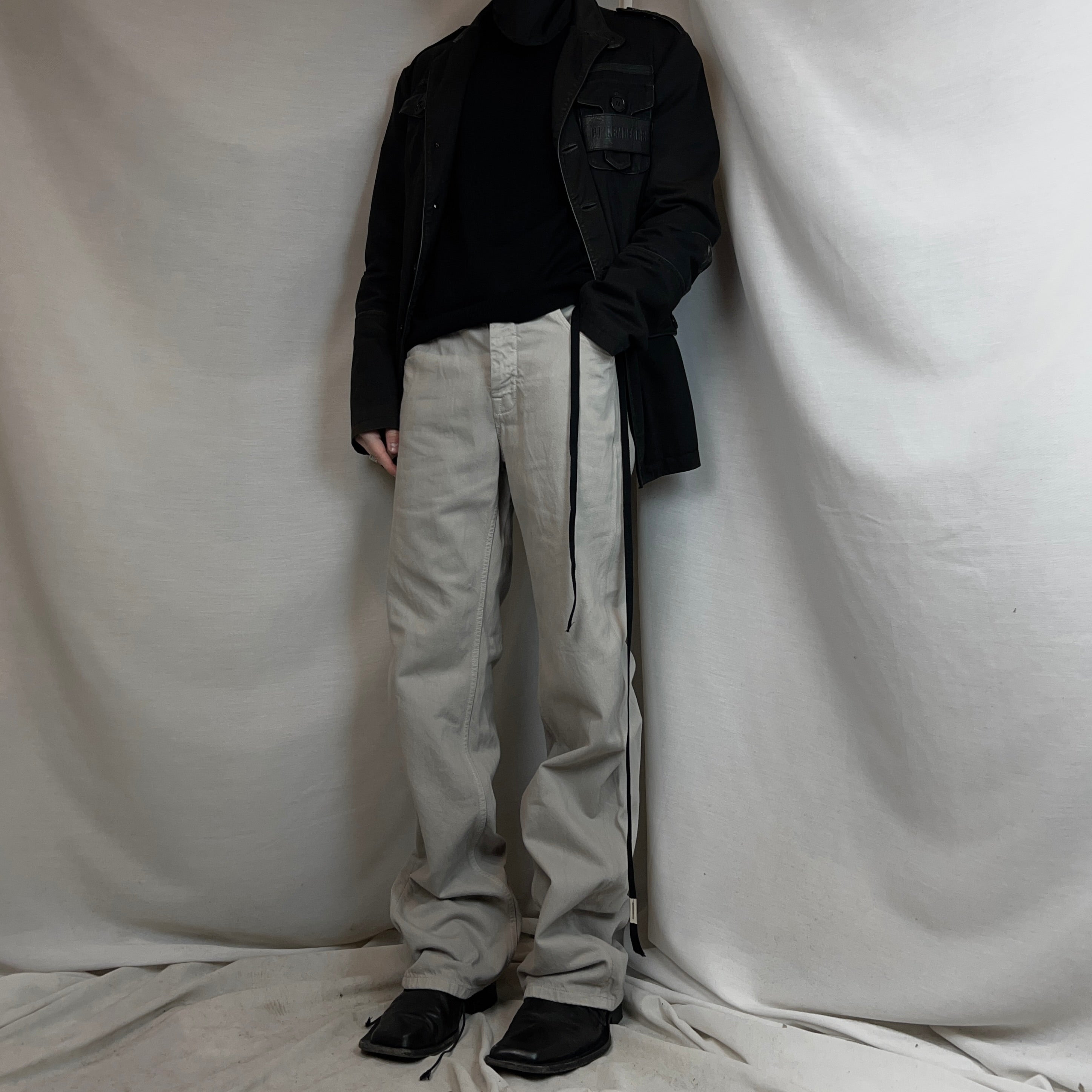 ANN DEMEULEMEESTER 90s グレージャケット XS 綿麻 ANN DEMEULEMEESTER - six Online Shop