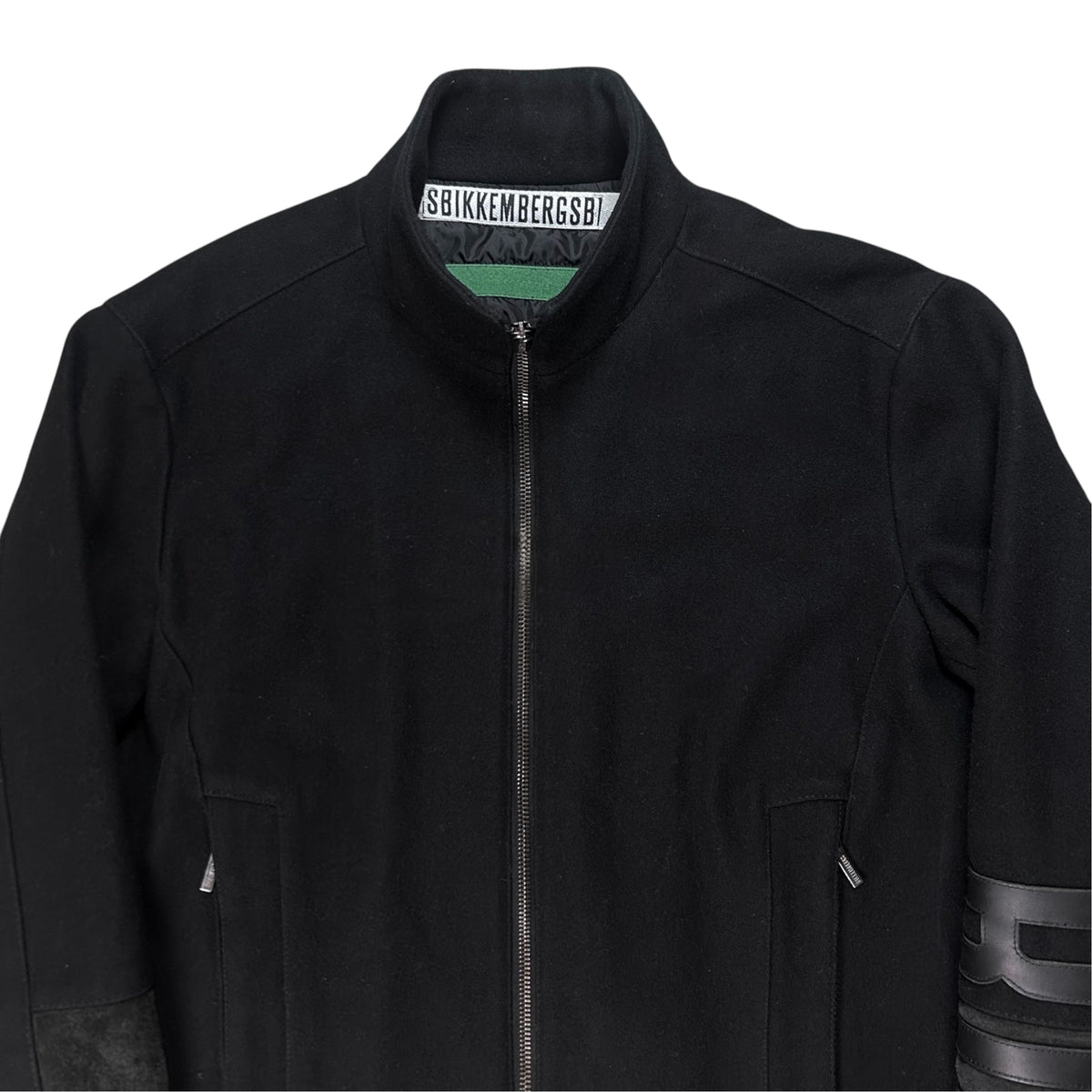 Dirk Bikkembergs Suede Patch Wool Bomber Jacket - AW04