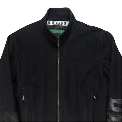 Dirk Bikkembergs Suede Patch Wool Bomber Jacket - AW04