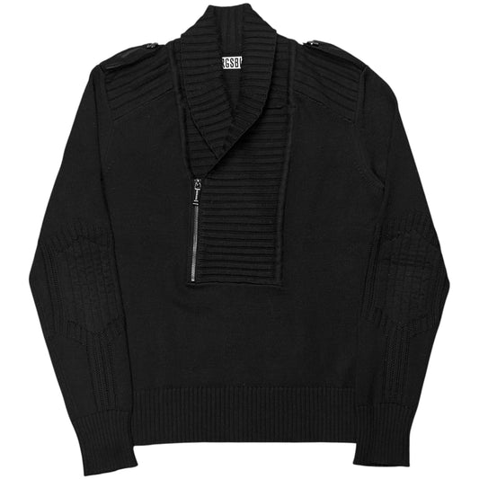 Dirk Bikkembergs Military Zip Knit Sweater - AW10