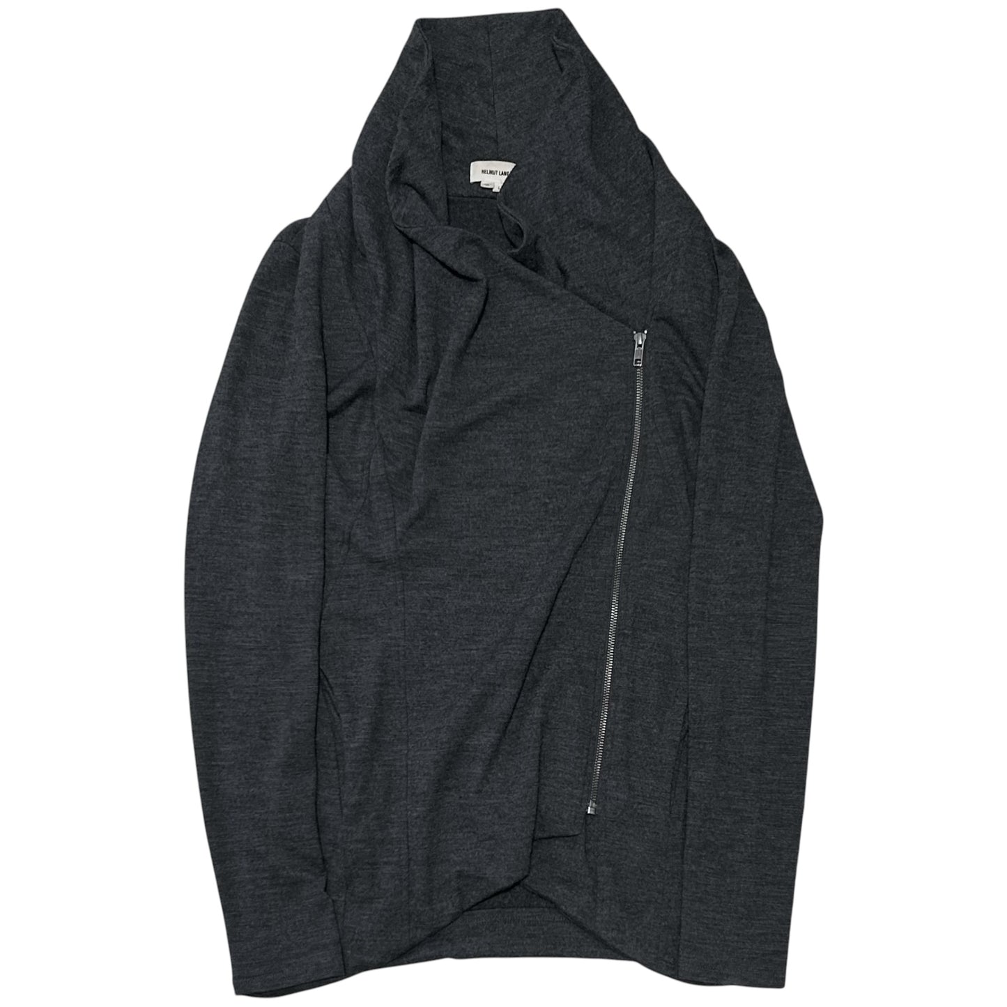 Helmut Lang Asymmetric Zip Drape Cardigan - AW07