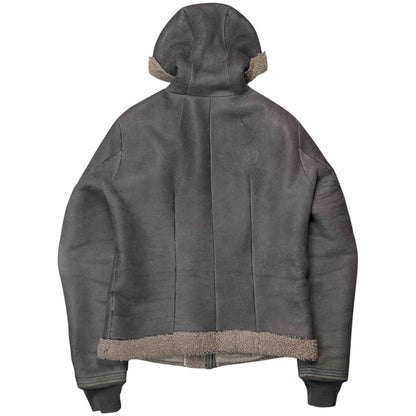 Rick Owens Hooded Shearling Leather Jacket - 2010s