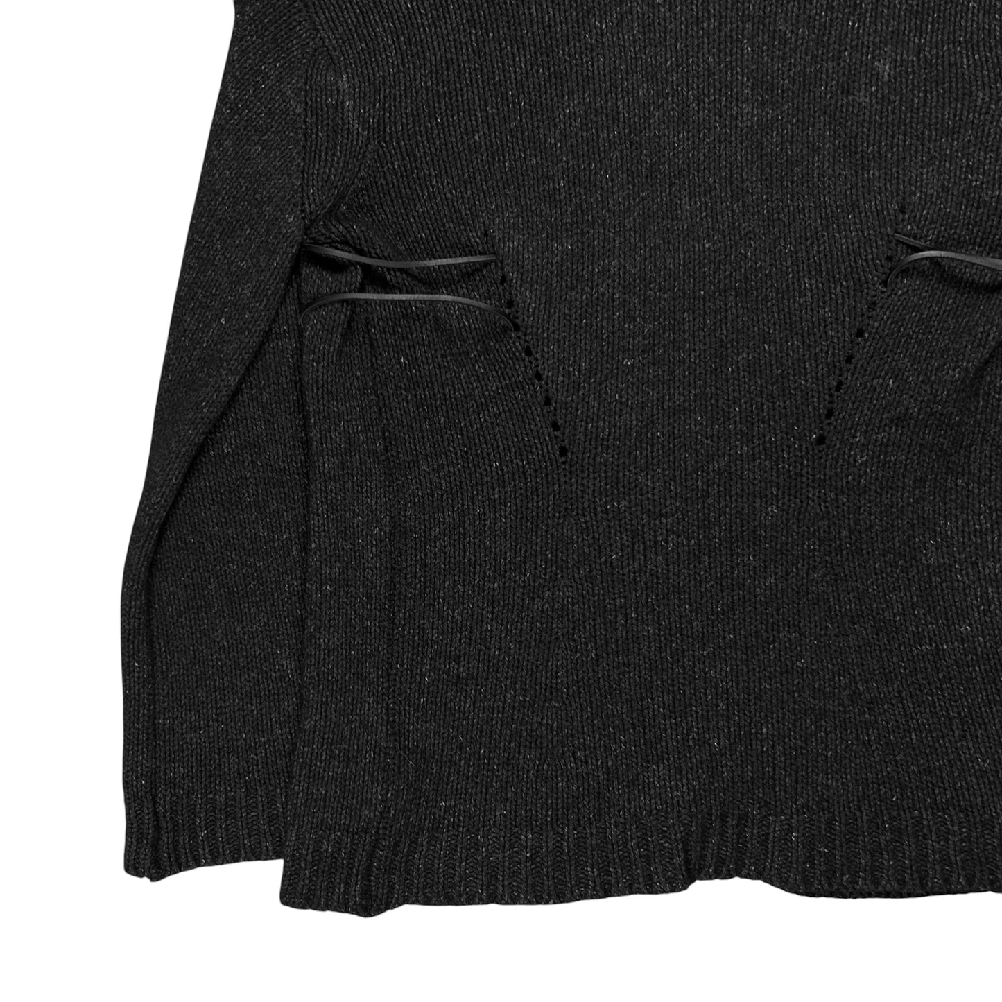 Ann Demeulemeester Hooded Leather String Cardigan - AW02
