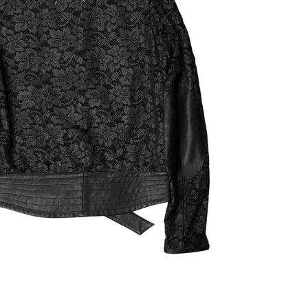 Maison Margiela Hooded Lace Zip Leather Jacket - SS16