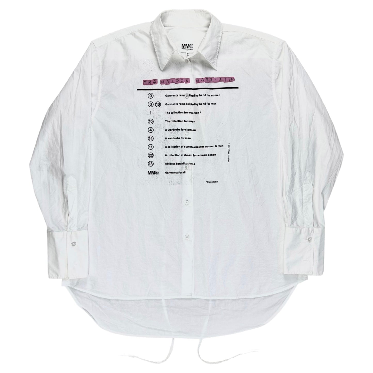 MM6 Maison Margiela Label Declaration Shirt - SS21