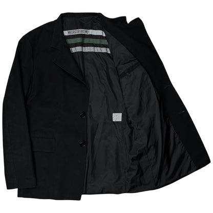 Dirk Bikkembergs Leather Applicated Blazer