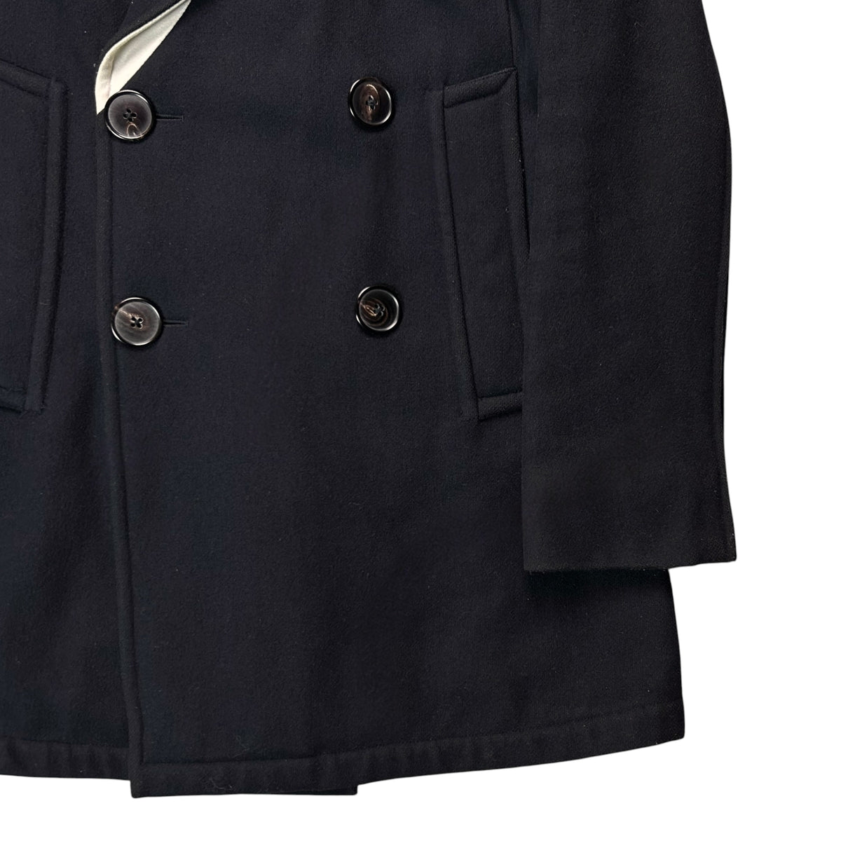 Jil Sander Contrast Collar Cashmere Coat - 90s