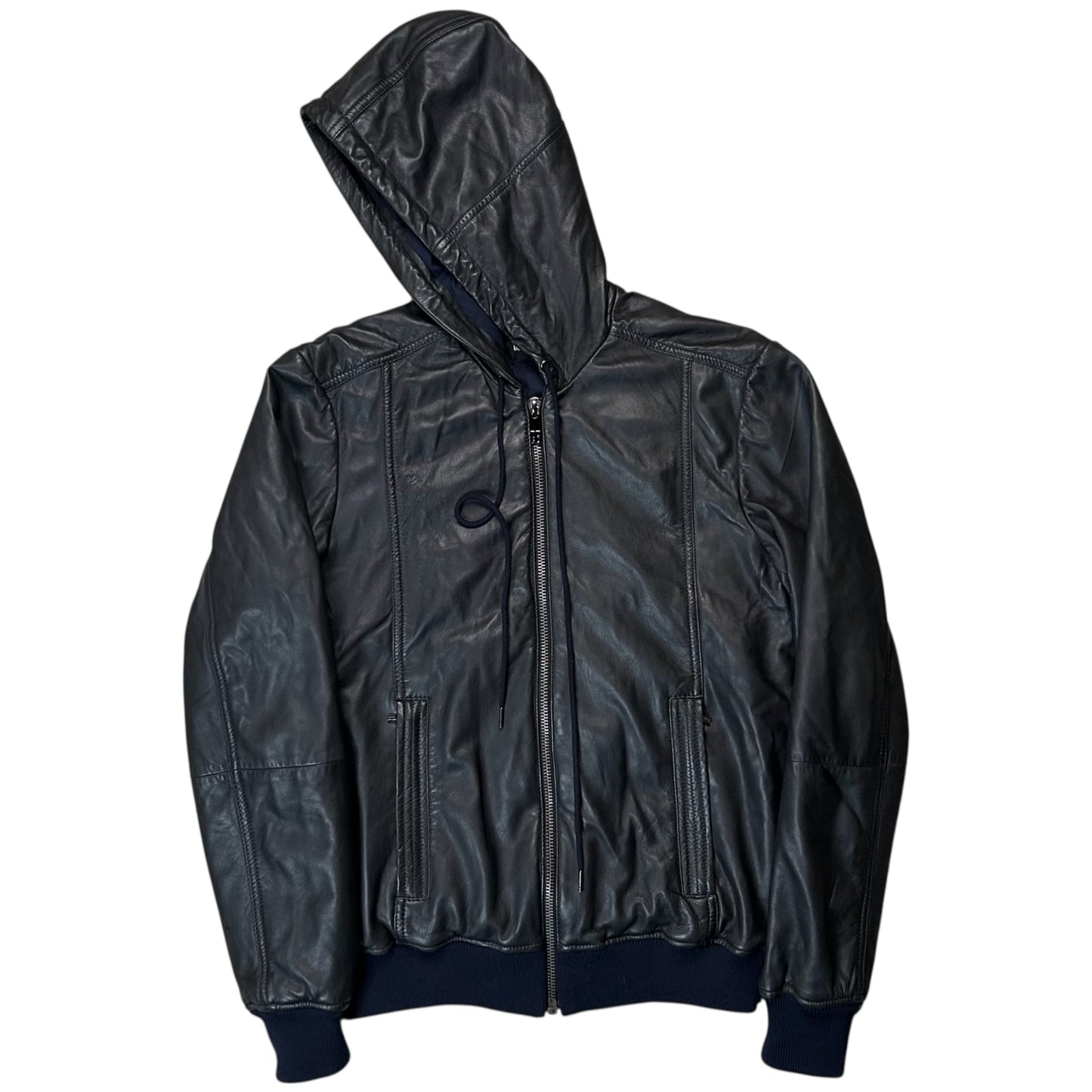Dirk Bikkembergs Hooded Sheep Leather Blouson