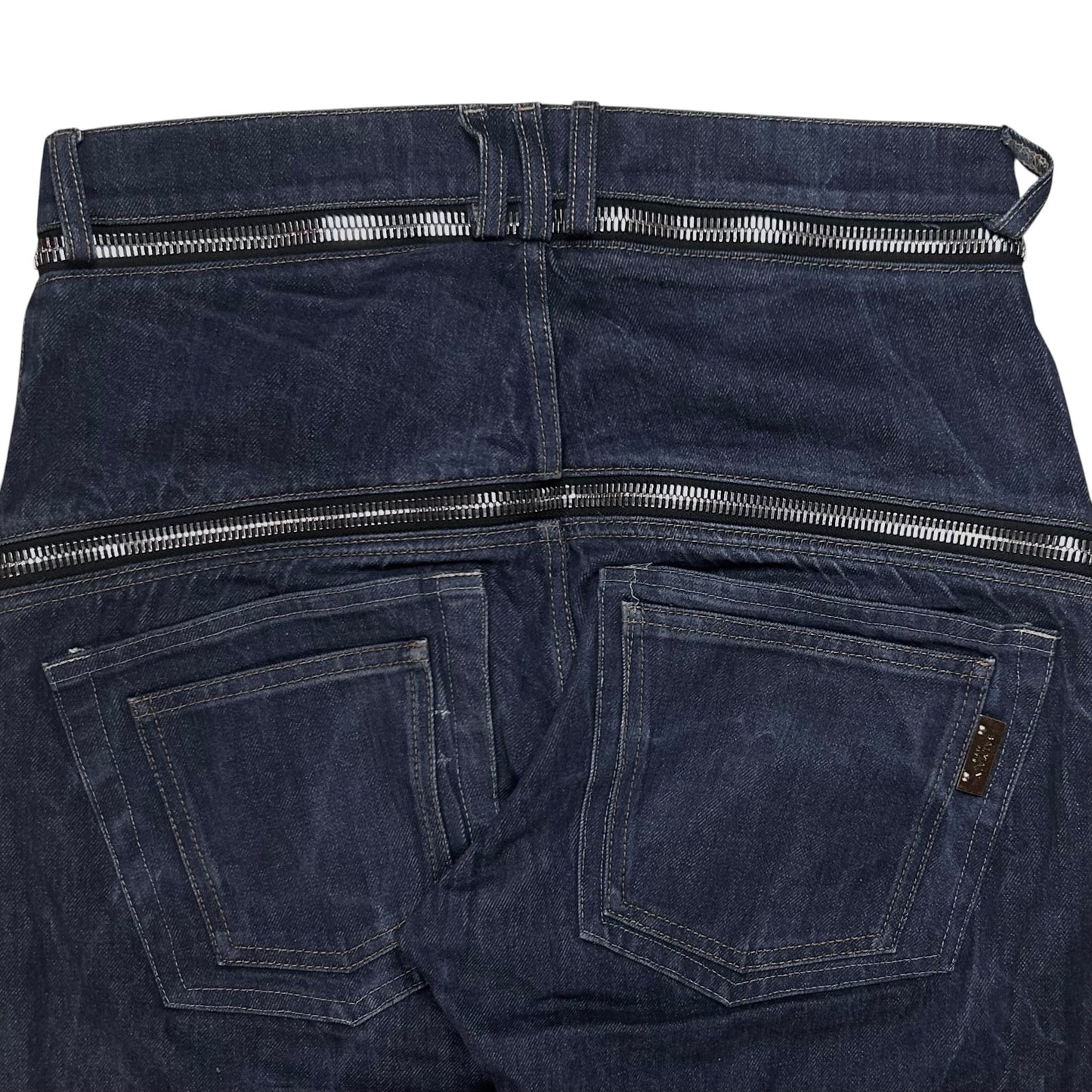 Balmain by Olivier Rousteing Wide Dual Waist Zip Jeans - AW18