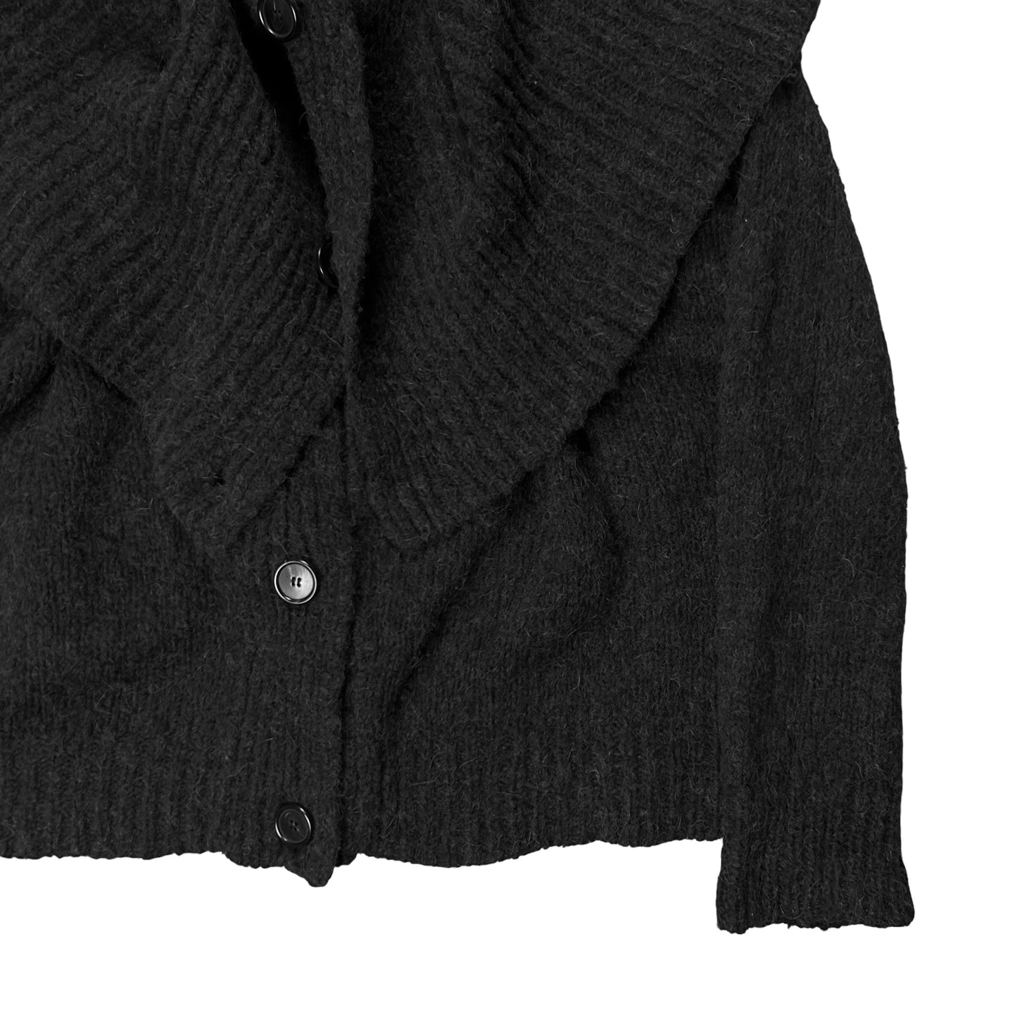 Ann Demeulemeester Distorted Wrap Knit Cardigan - AW11