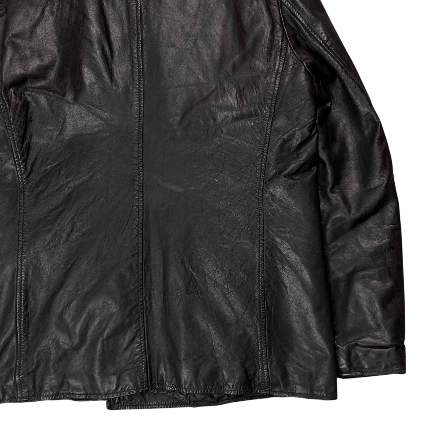 Dirk Bikkembergs Leather Caban Jacket