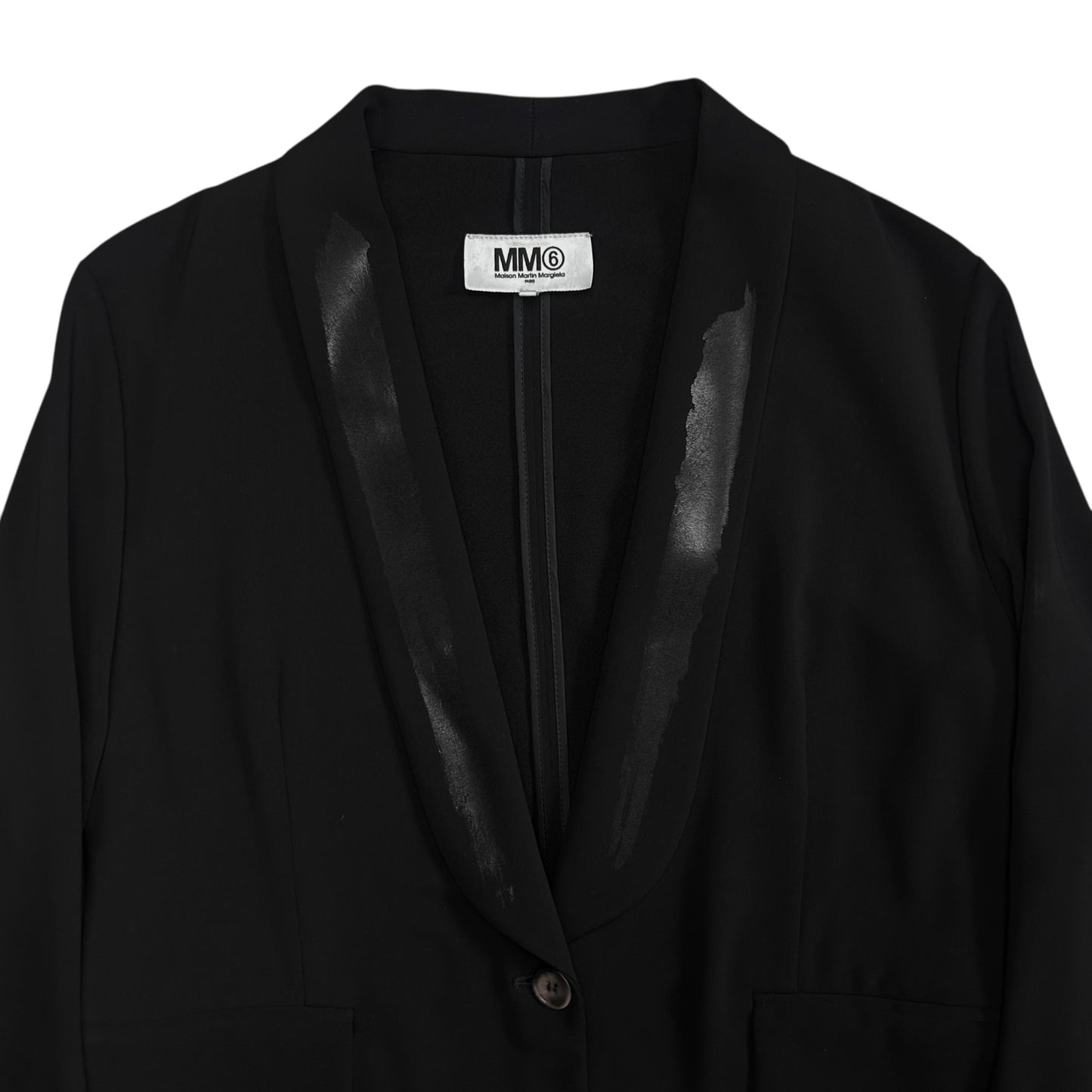 MM6 Maison Martin Margiela Paint Shawl Lapel Blazer - AW15