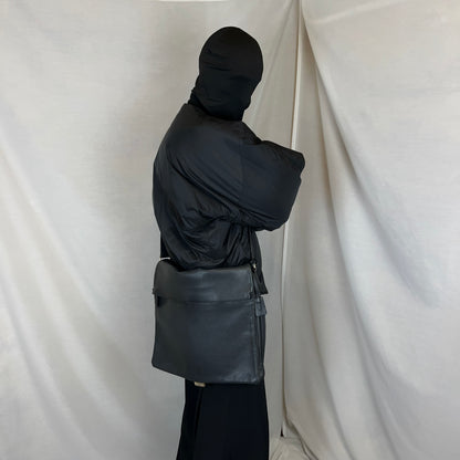 Jil Sander Lock Flap Grain Leather Messenger Bag